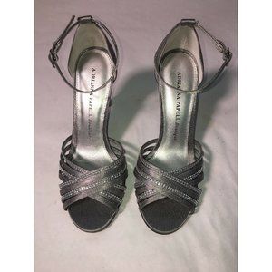 adrianna papell boutique silver heel formal women